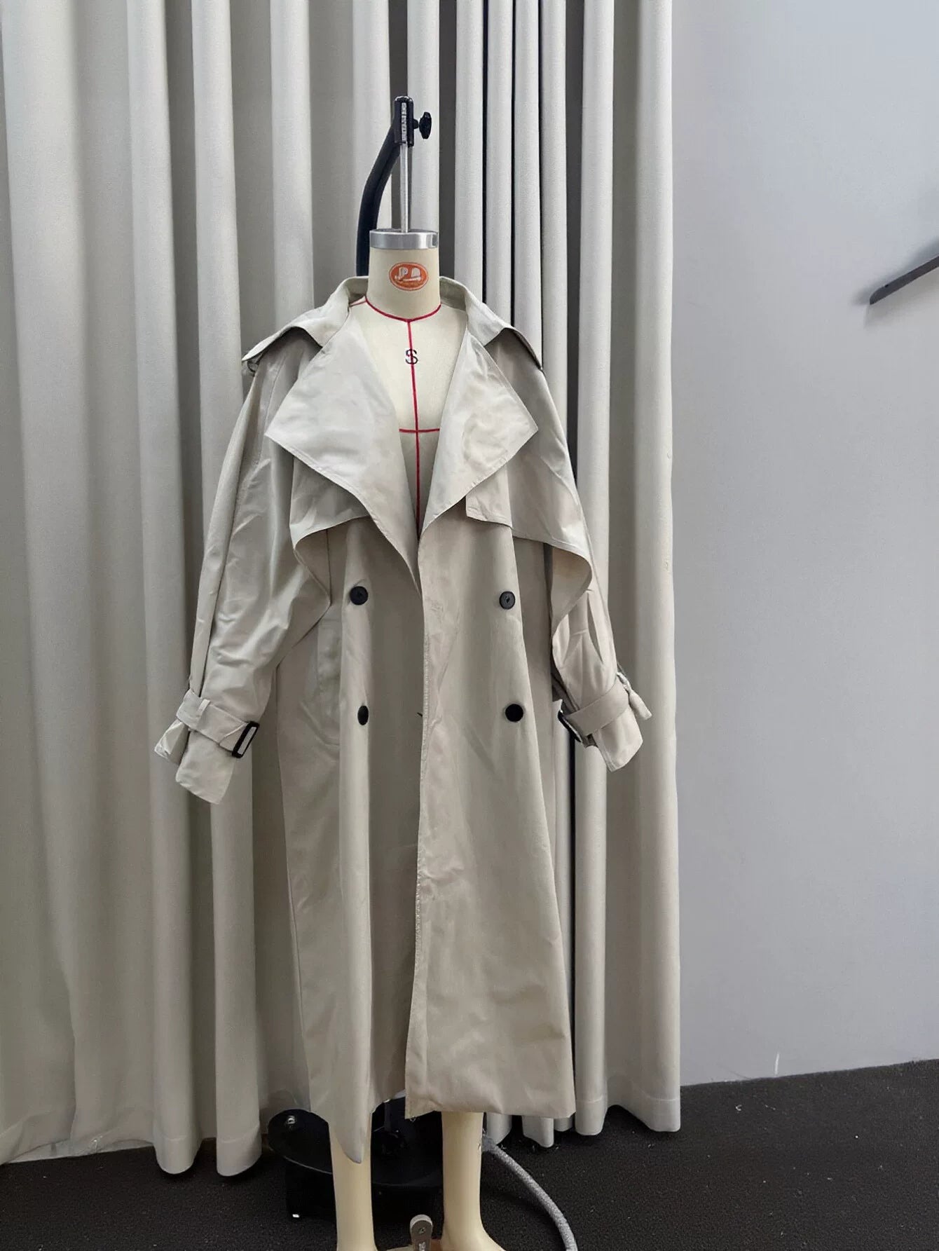 Oversized Double Breasted Trench Coat