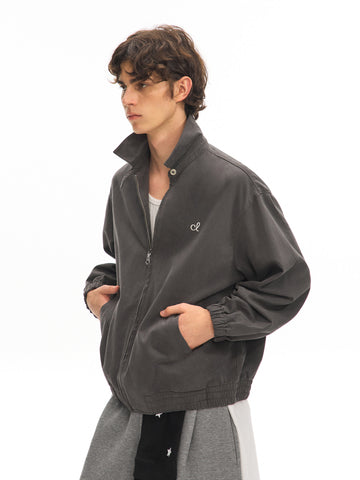 Vintage Washed Oversized Collar Jacket