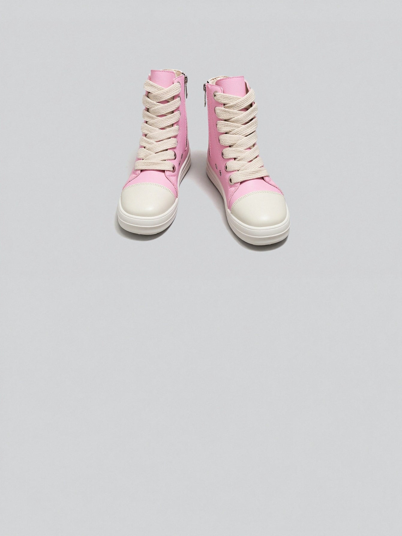 Pink High Top Zipper Sweet Sneakers