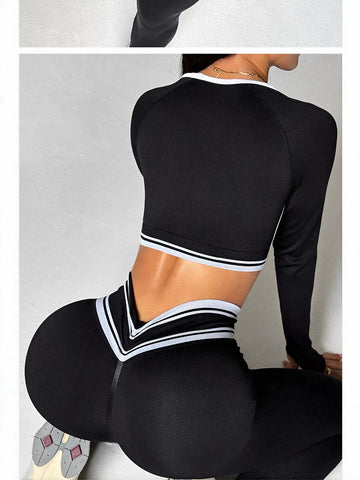 Seamless Sculpting Long Sleeve Pant Set