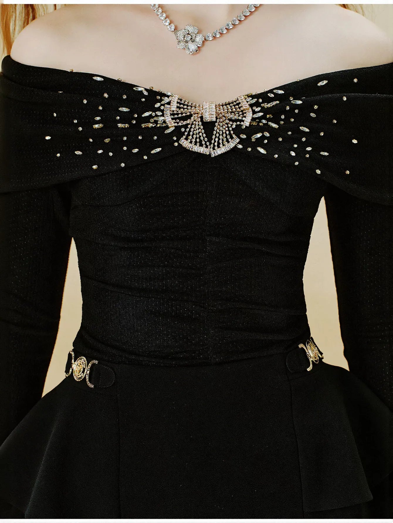 Elegant Off Shoulder Peplum Blouse