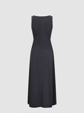 2 In 1 Sleeveless A-Line Midi Dresses