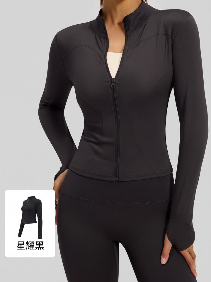 Slim Fit Thumbhole Athletic Jacket
