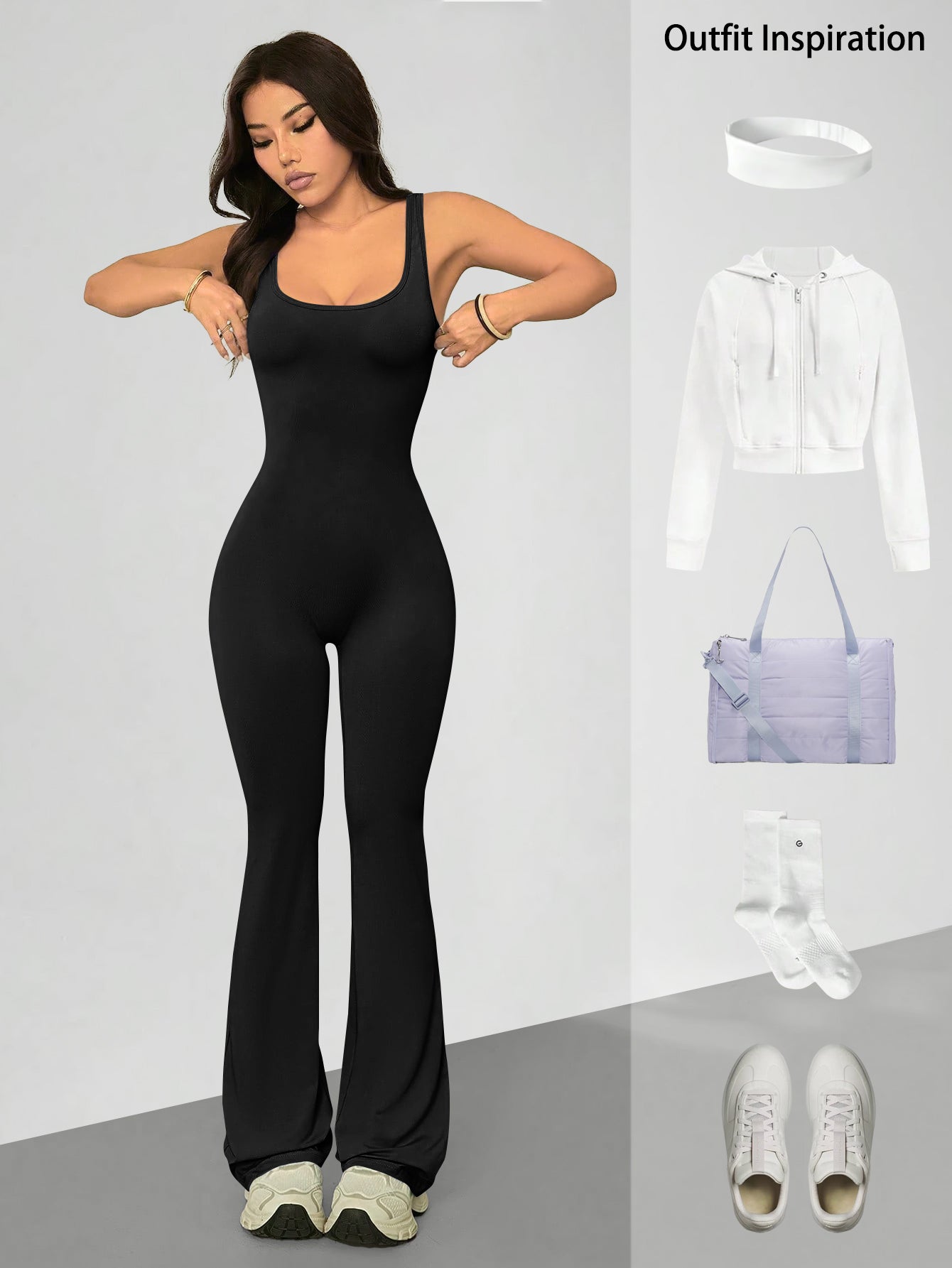 Backless Scrunch Butt Workout Jumpsuit