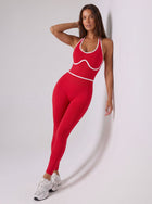 Sculpting Seamless Contrast Yoga Jumpsuit