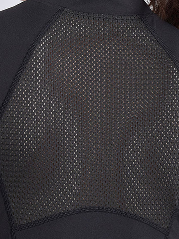 Mock Neck Half-Zip Sporty Yoga Top