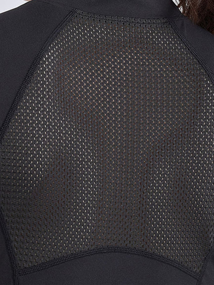 Mock Neck Half-Zip Sporty Yoga Top