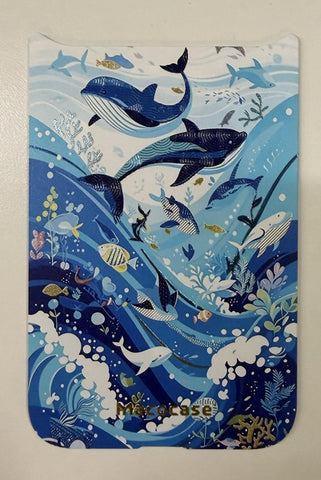 Blue Ocean Whale Pattern Phone Case