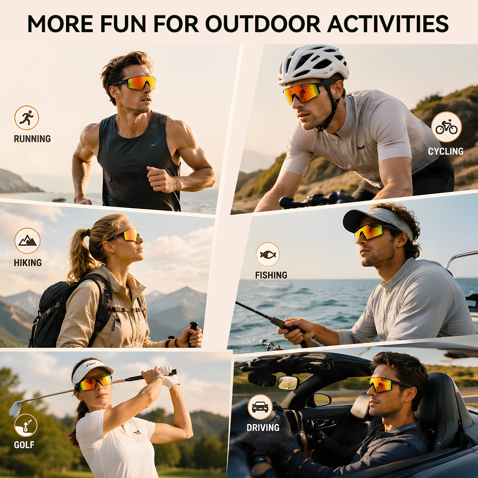 Reflective Shield Sport Cycling Sunglasses