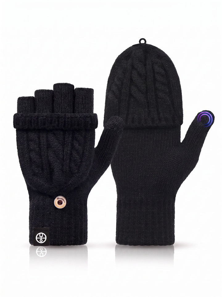 Convertible Thermal Knit Winter Gloves