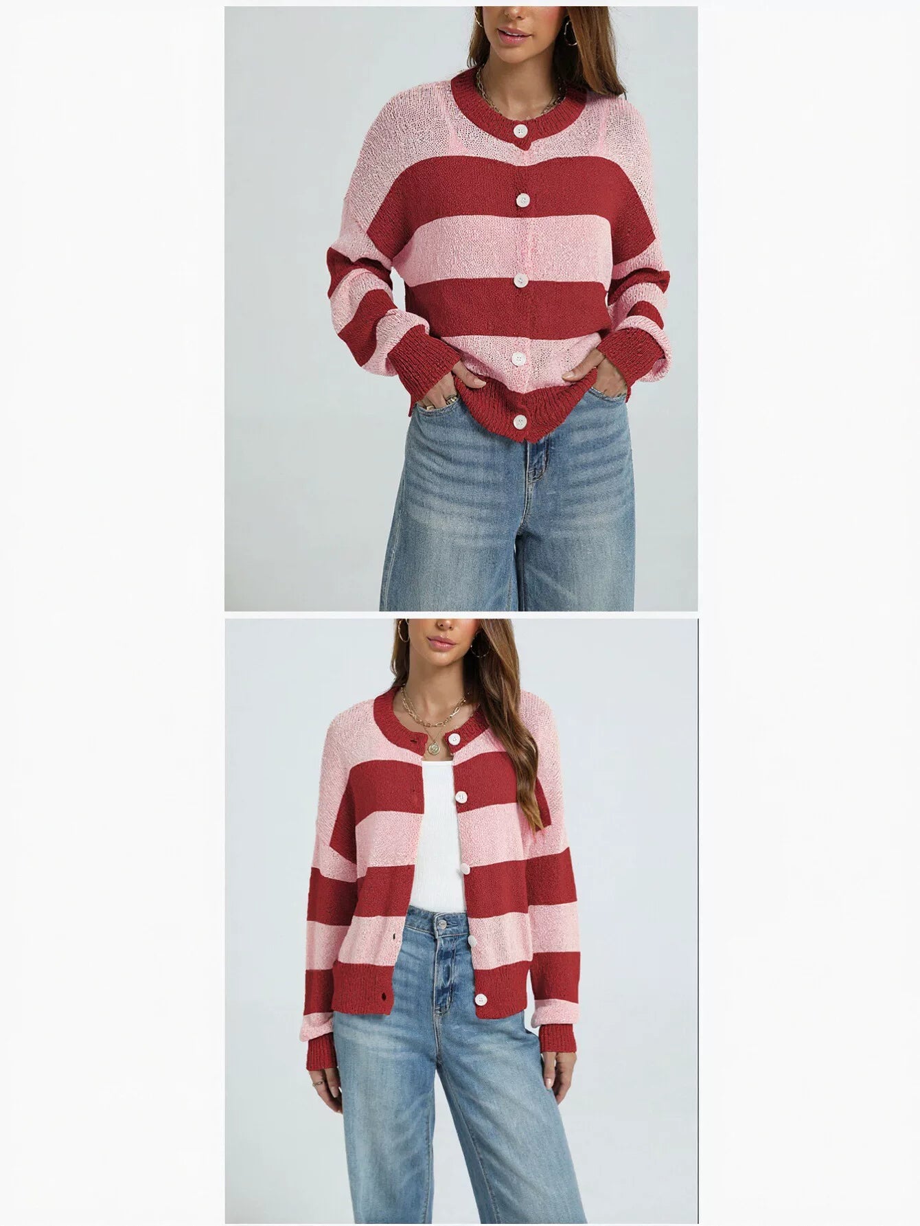 Cozy Striped Button Down Cardigan