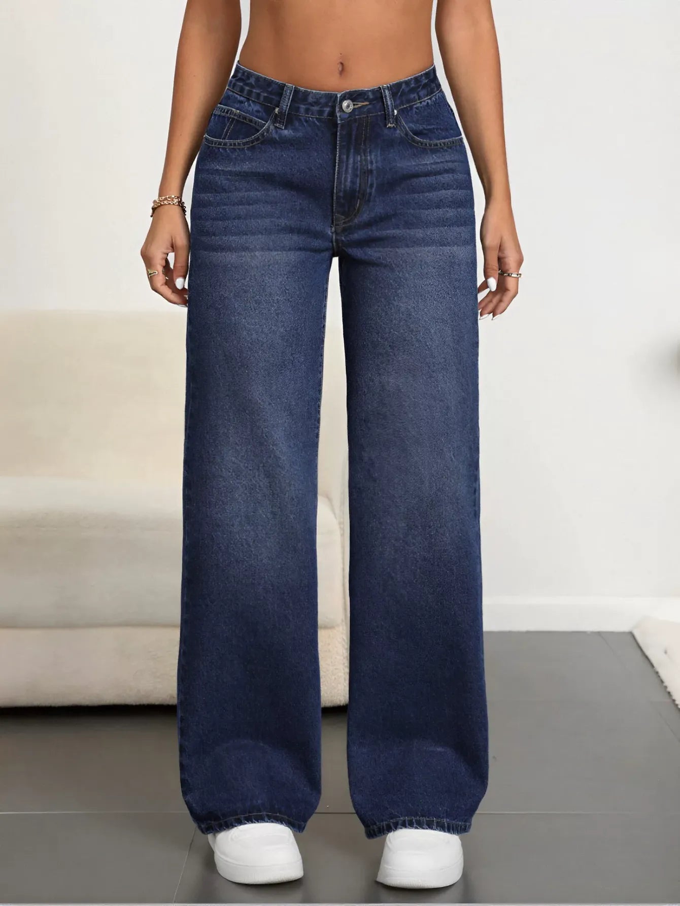 High Waisted Wide Leg Jeans