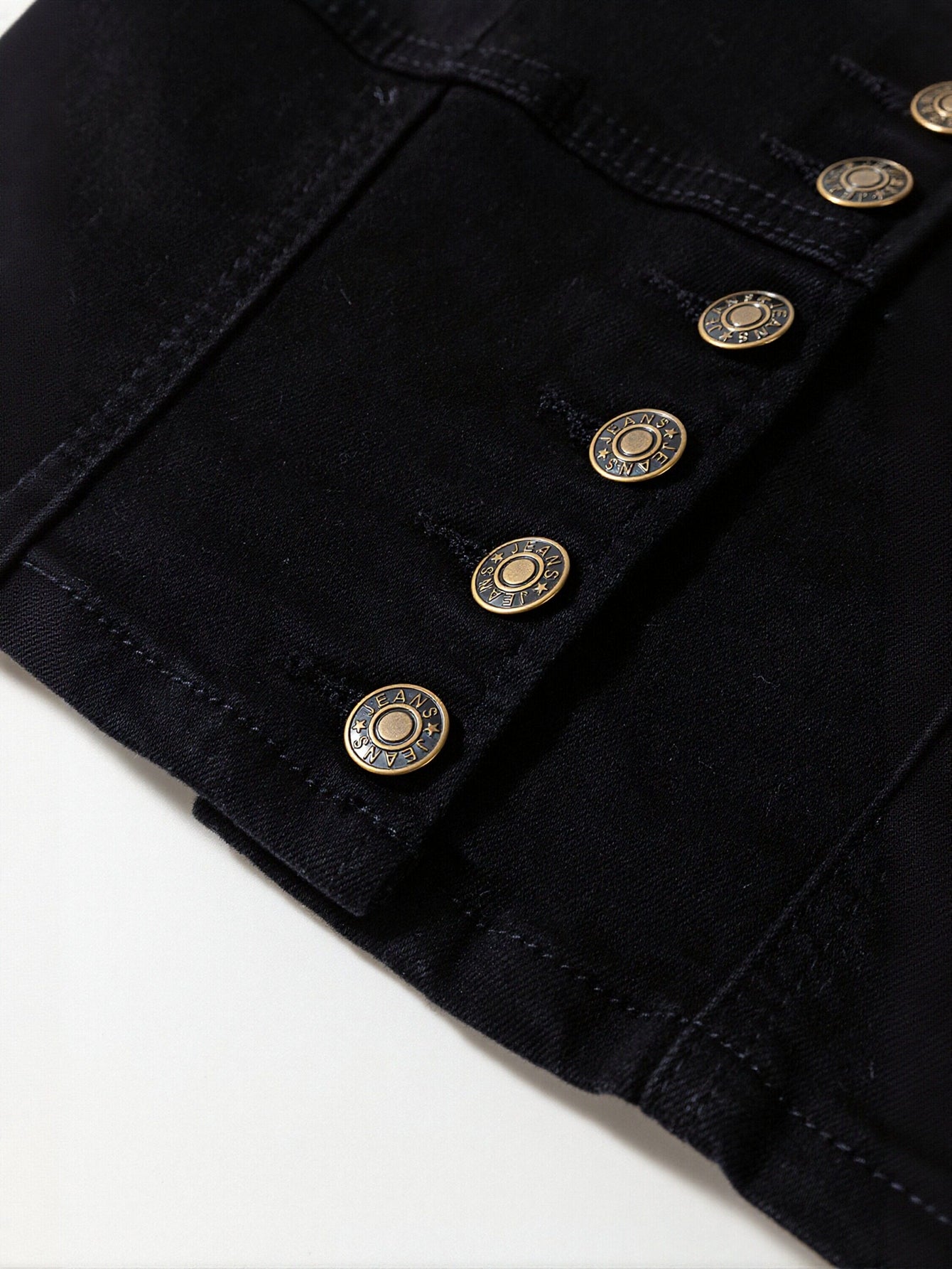 Button Front Fitted Denim Tank