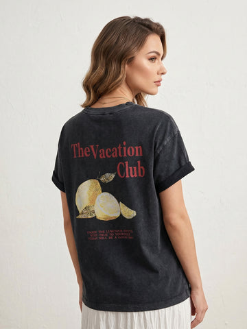 Back Fruit Cotton T-Shirt
