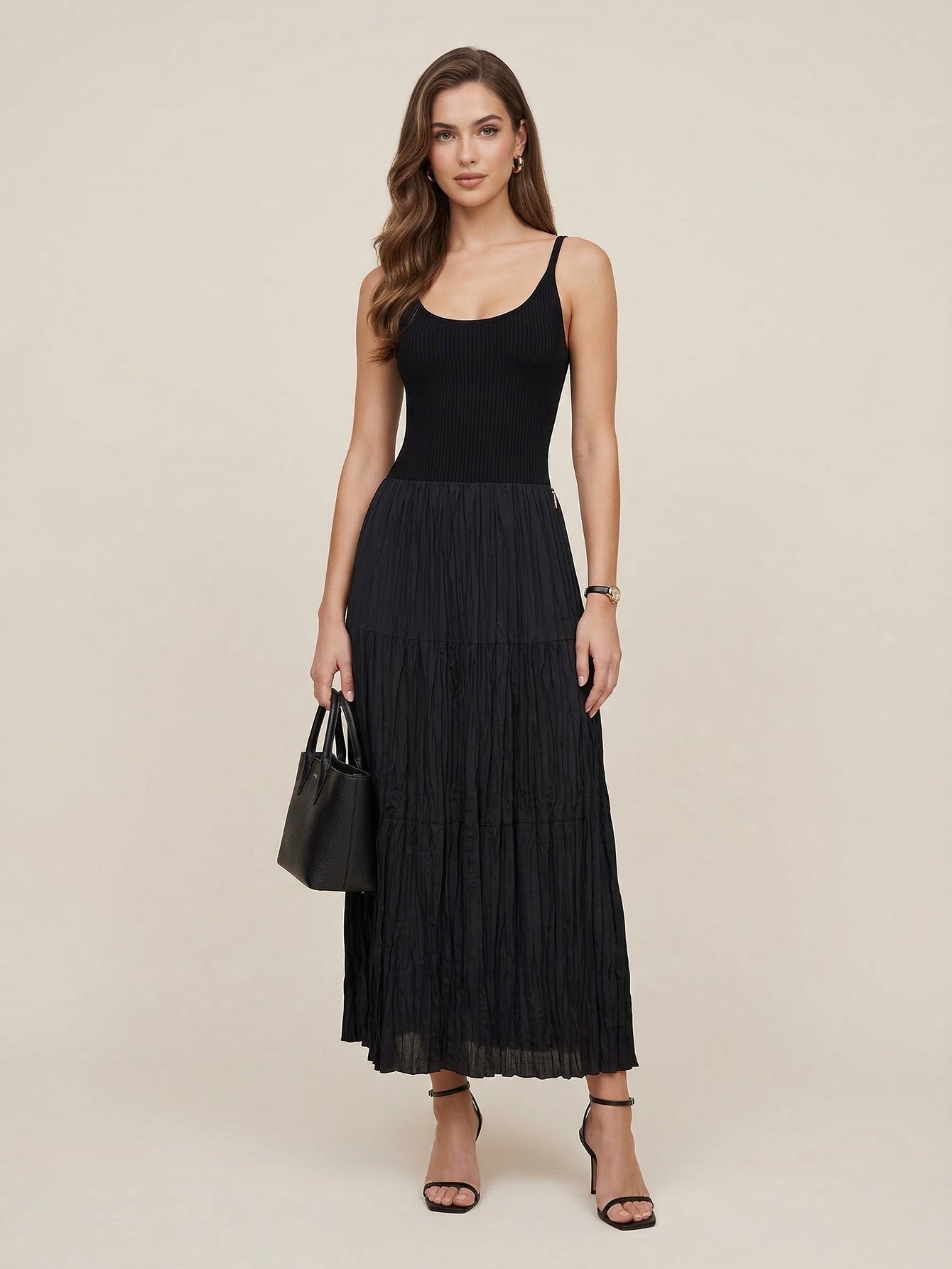MO&Co. Paneled Maxi Tank Dress