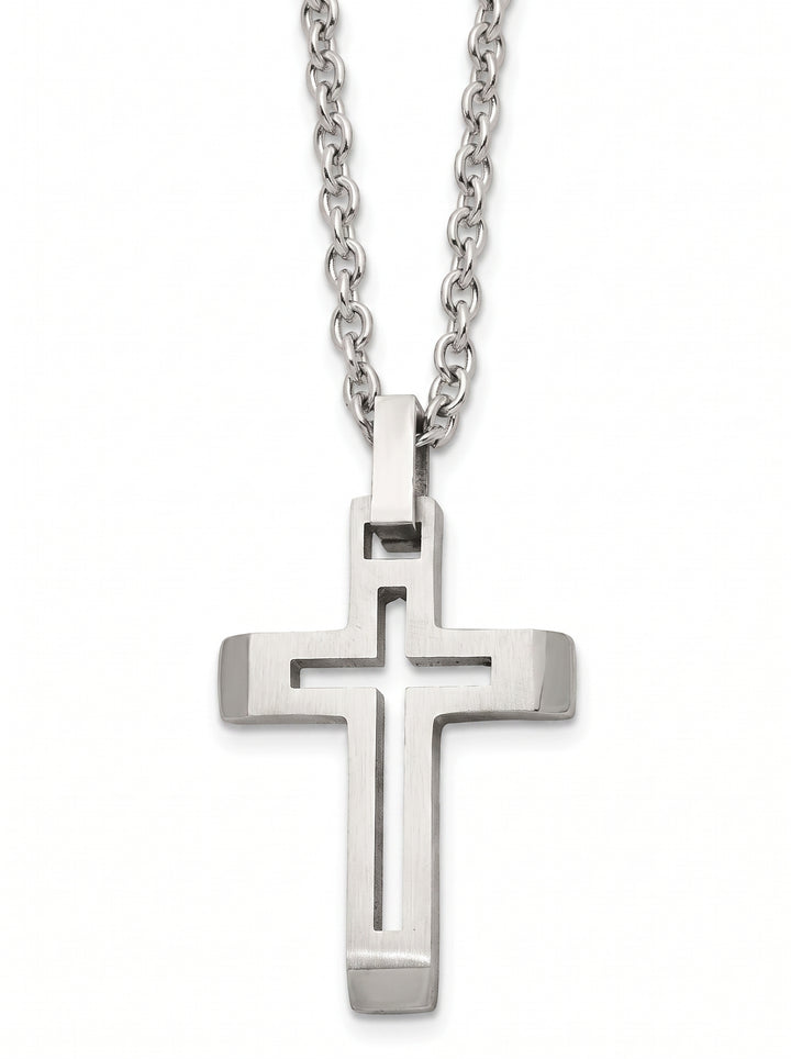 Minimalist Stainless Steel Cross Necklace