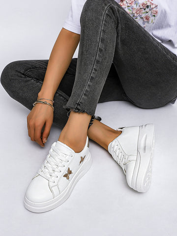 Butterfly Embroider Minimalist Fashion Shoes