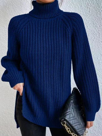 Cozy Chunky Ribbed Turtleneck Sweater