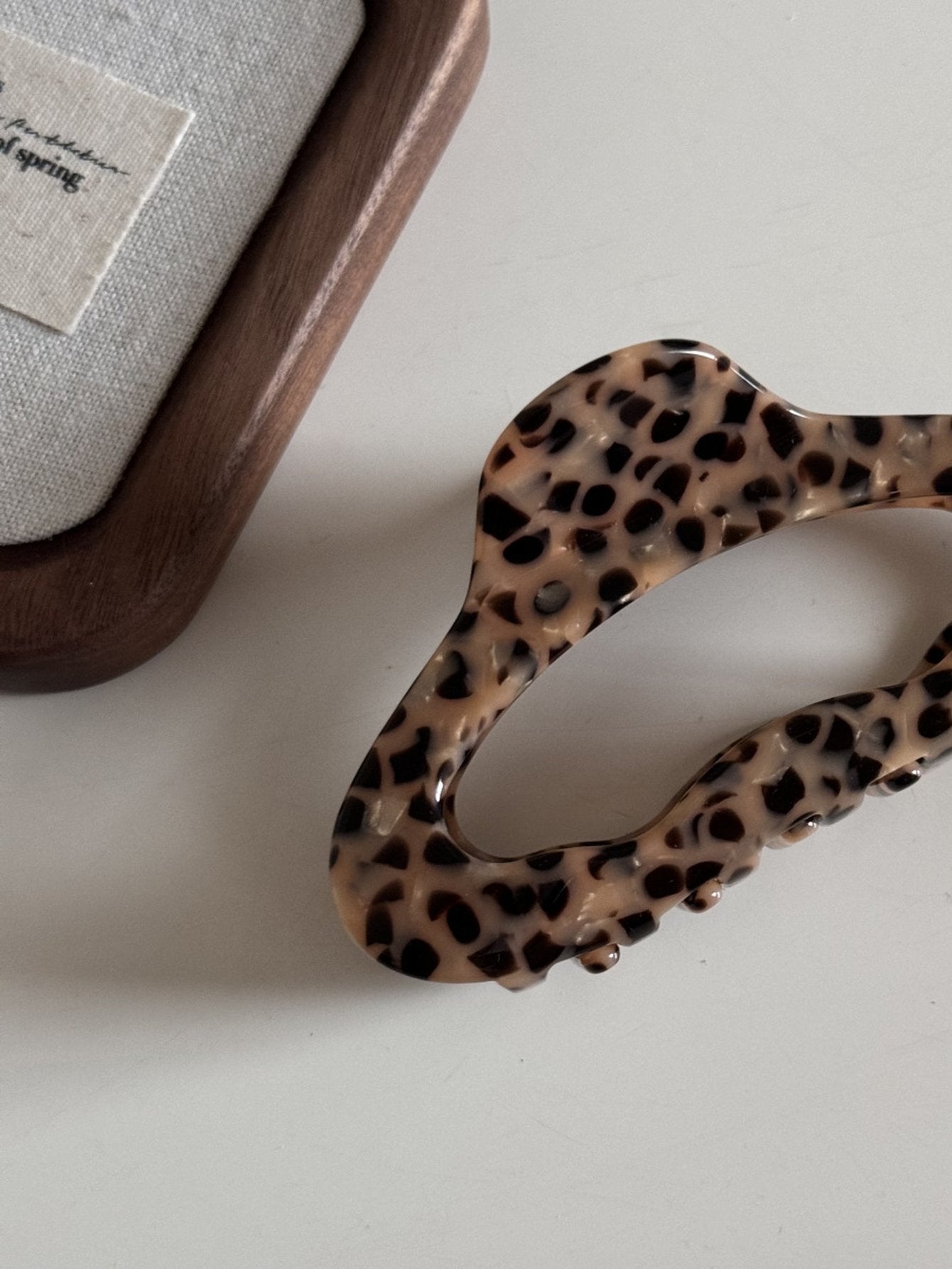 Leopard Print Heart Shape Hair Claw