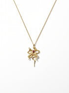 Elegant Bow Statement Pendant Necklace