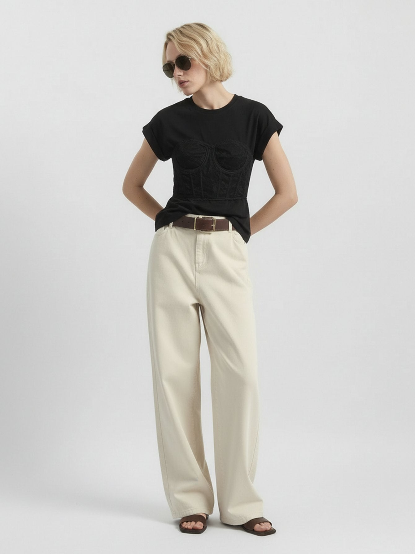 Lace Detail Cotton Top