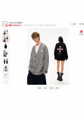 Oversized Graphic Unisex Knit Cardigan