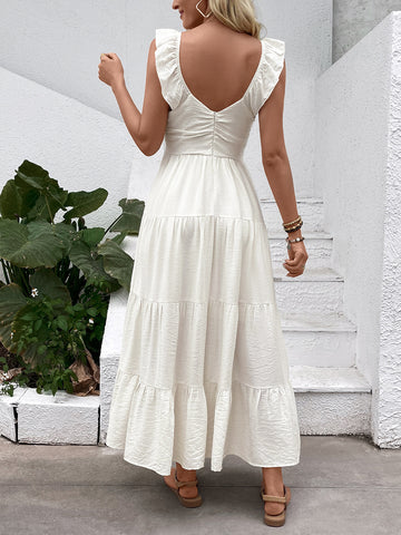 Tiered Sleeveless Bohemian Maxi Dress