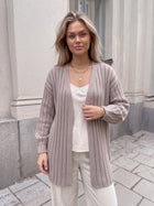 Oversized Ribbed Knit Cardigan Sweater