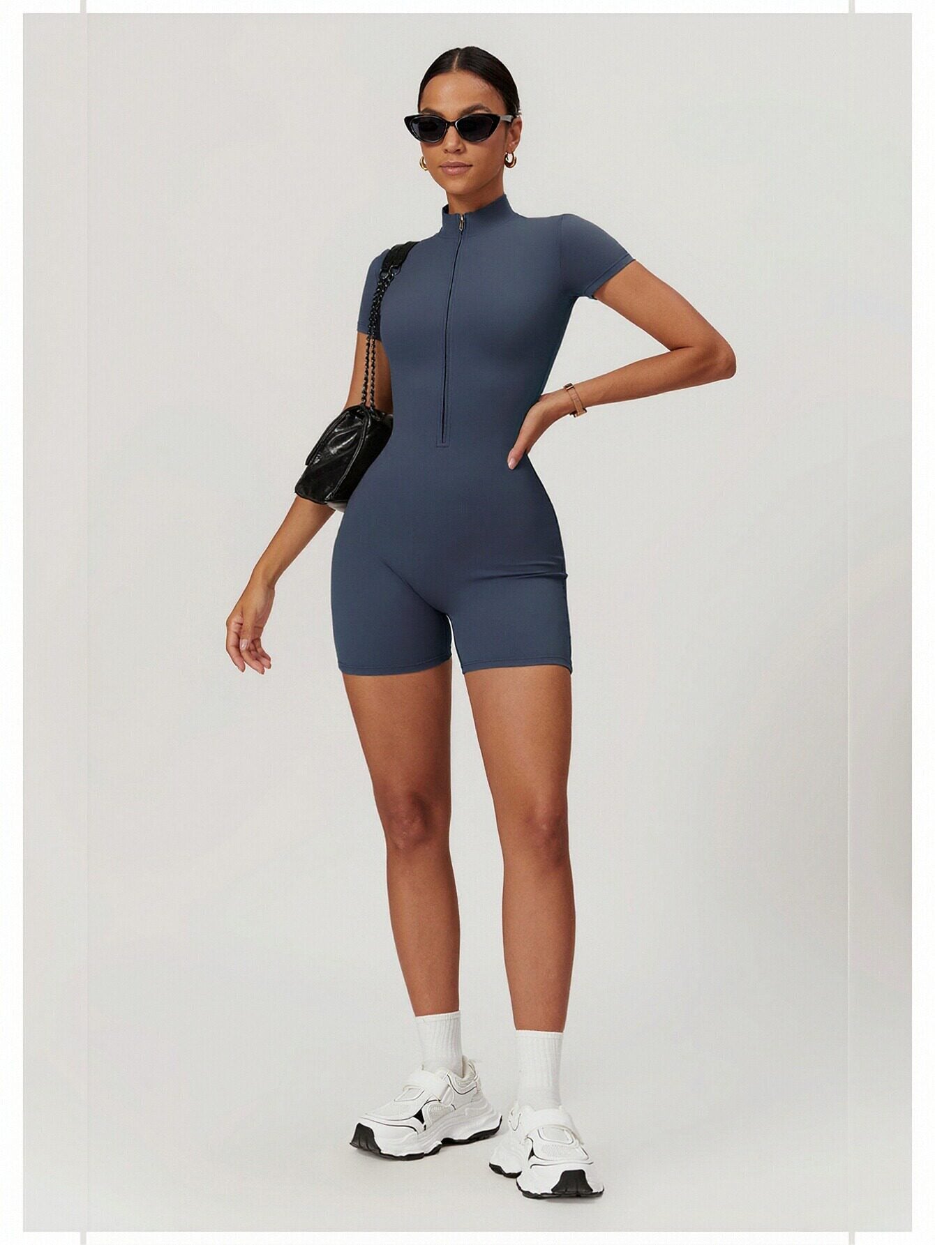 High Neck Full Front Zip Bodysuit