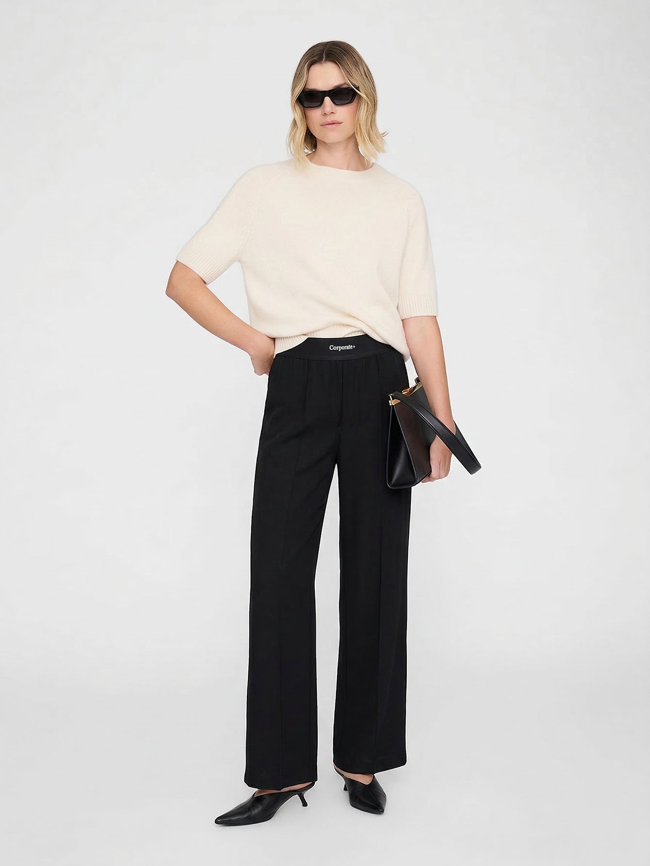 Side Pockets Straight Trousers