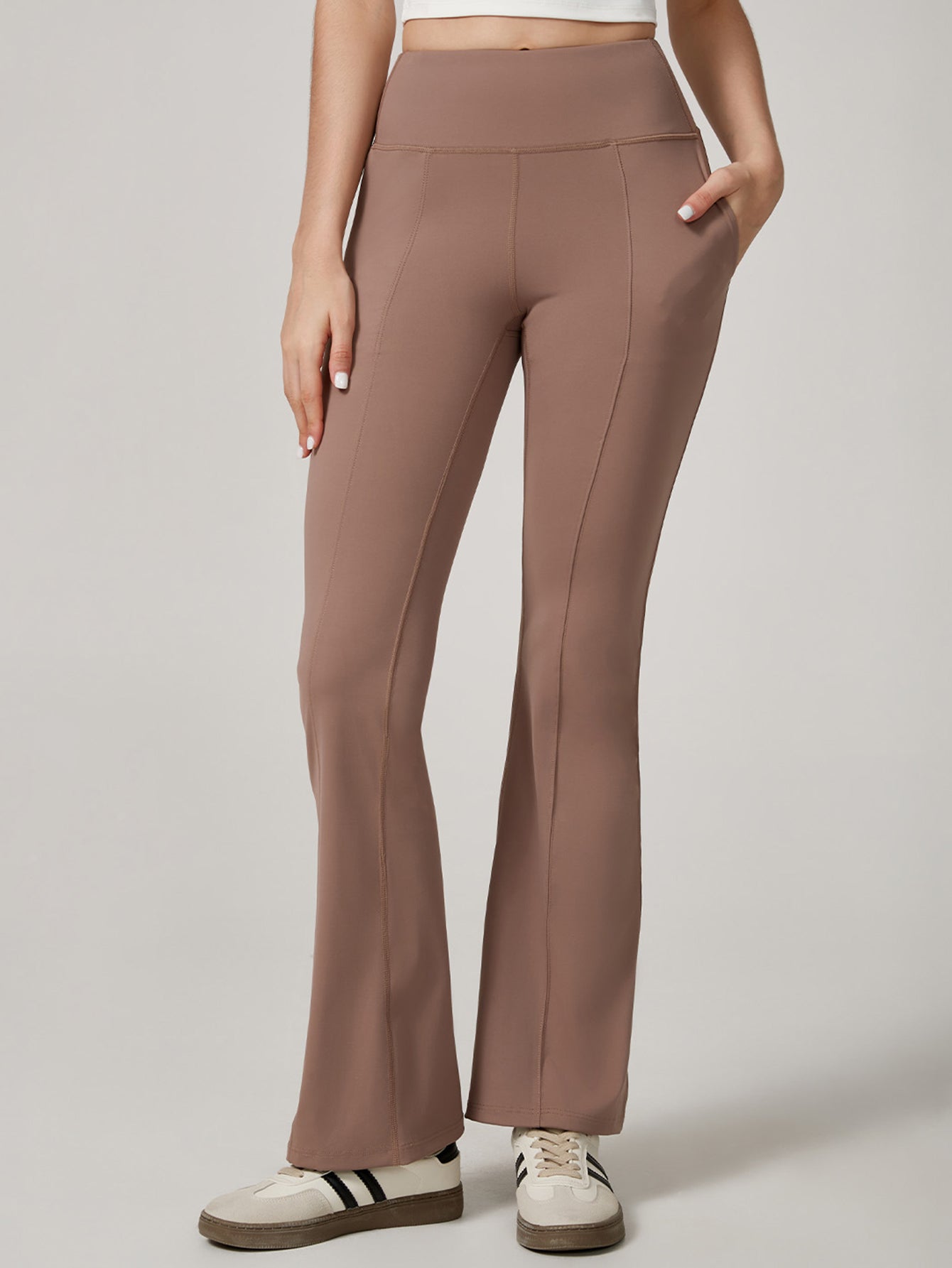 High-Waisted Tummy-Control Modern Yoga Pants-Dark Khaki