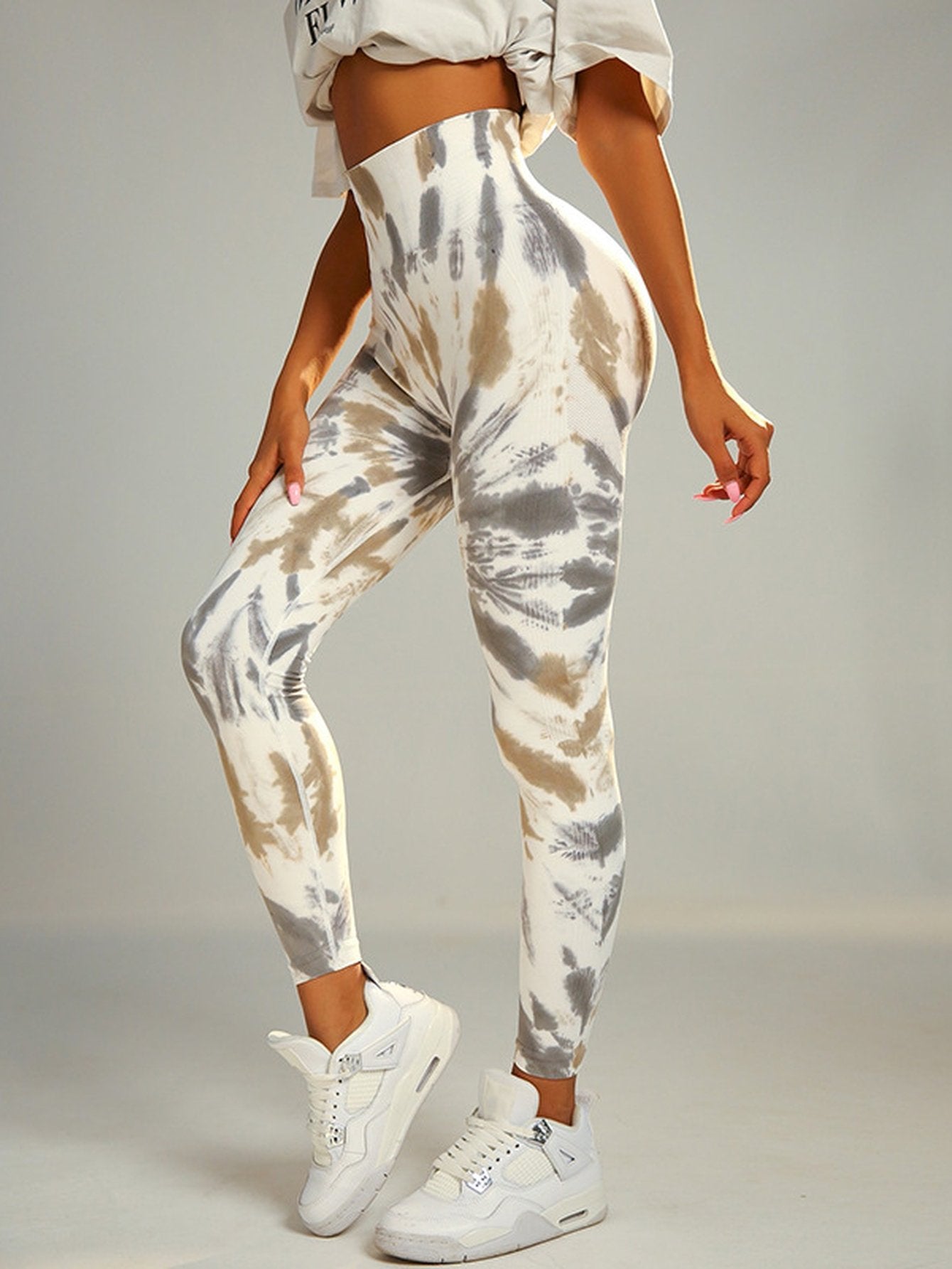 High Waisted Tie Dye Seamless Leggings