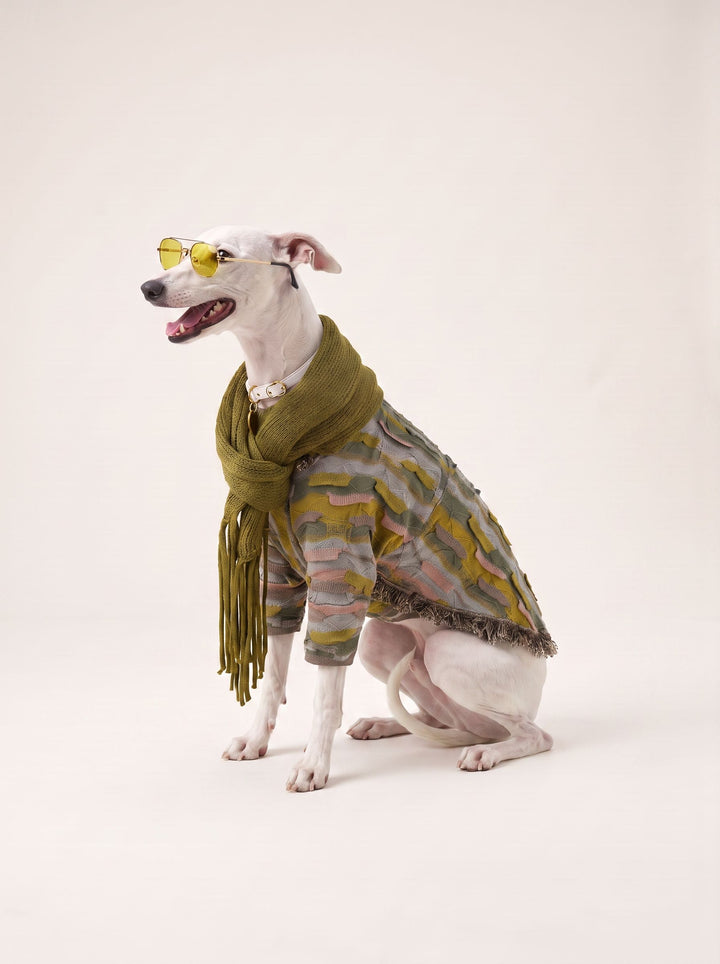 Cozy Textured Pattern Dog Sweater
