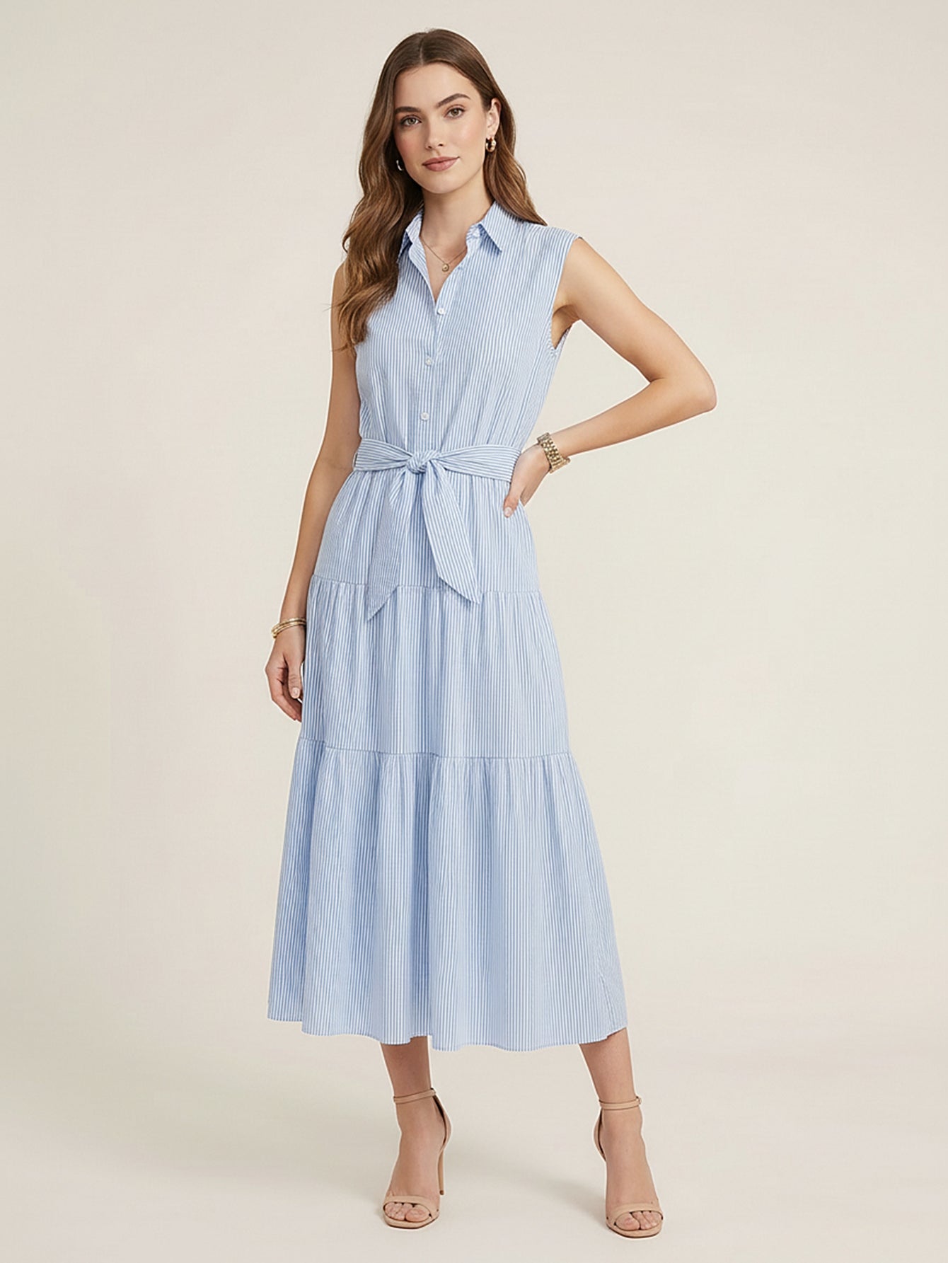 MO&Co. Linen Blend Sleeveless Dress