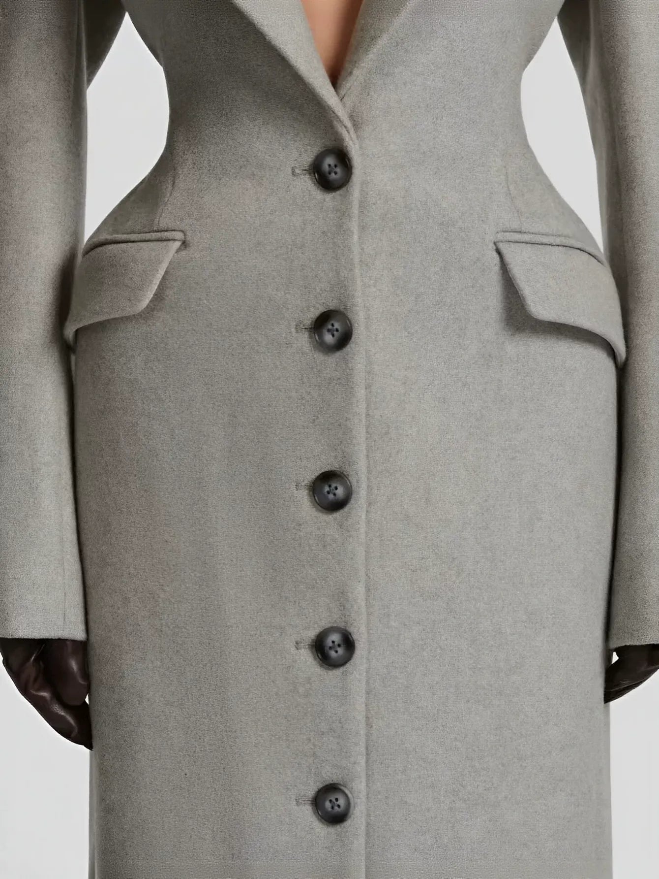 Tailored Slim Fit Long Wool Coat