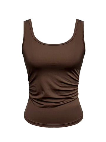 Stretchy Slim Fit Scoop Neck Tank