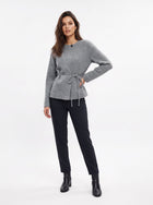 Elegant Tie Front Bell Sleeve Cardigan