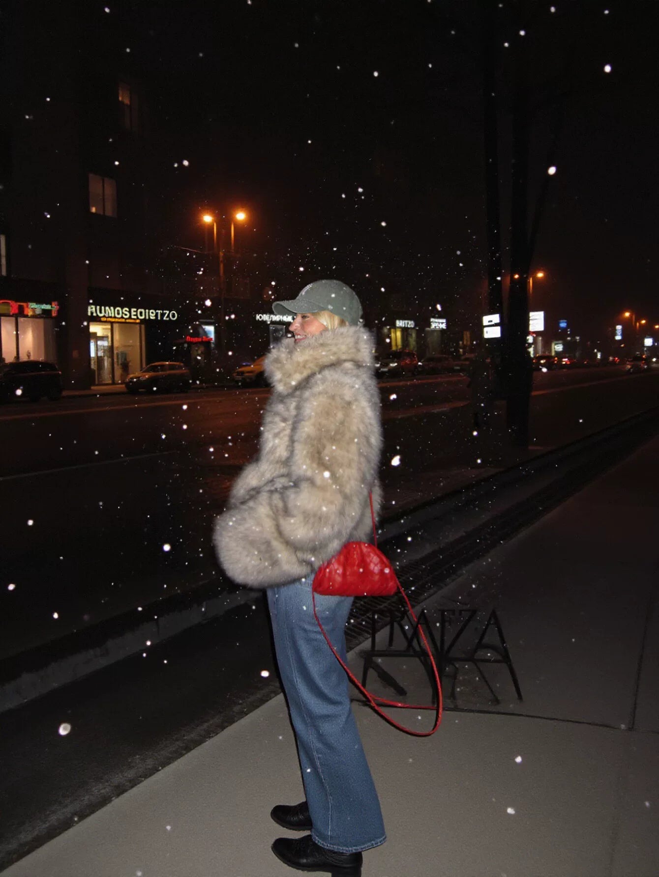 Cozy Plush High Neck Faux Fur Coat
