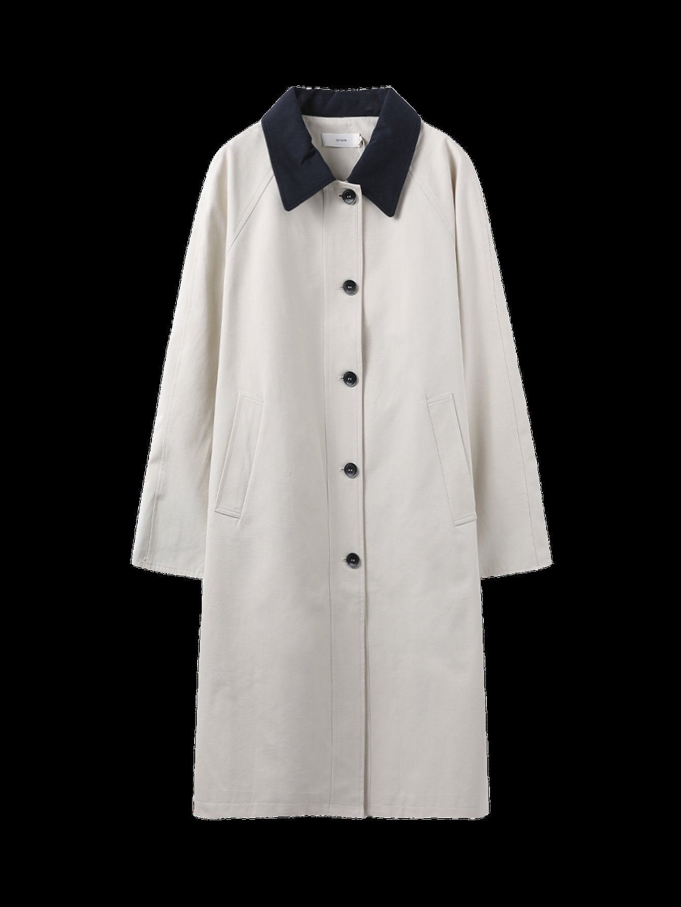 Classic Contrast Collar Trench Coat