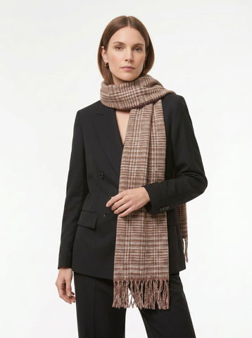 Classic Plaid Soft Fringe Scarf