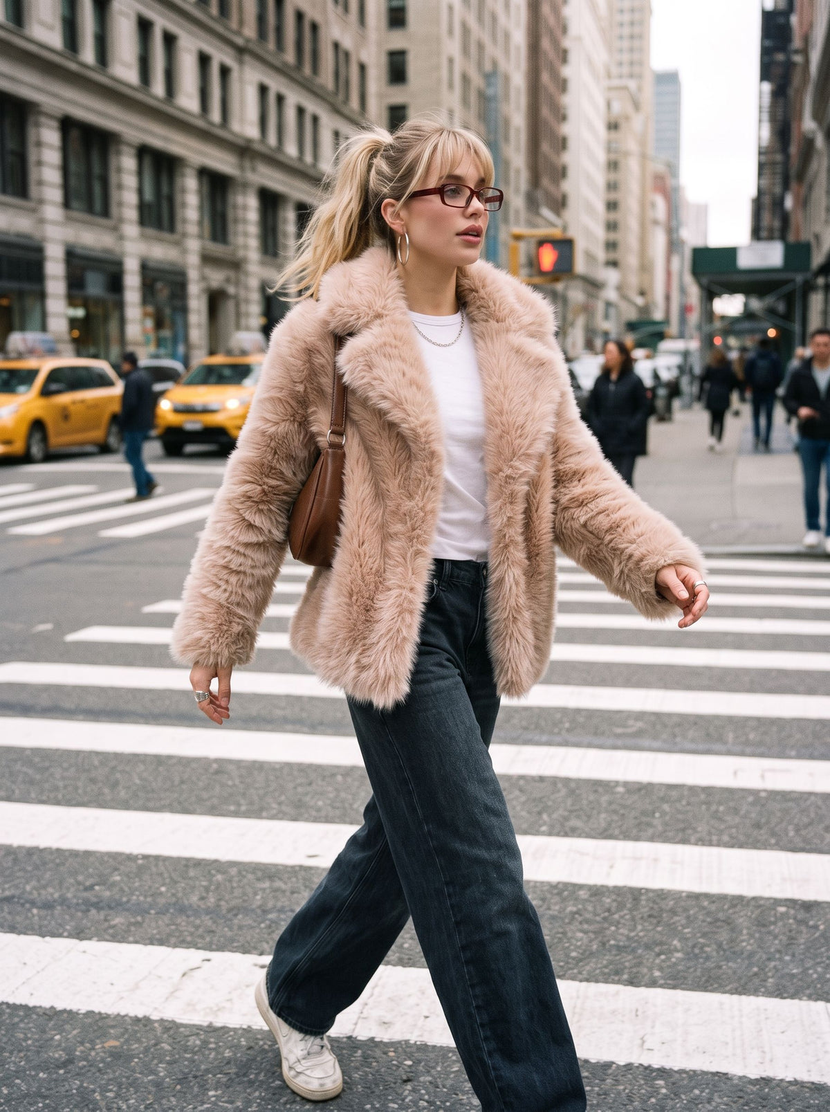 Plush Oversized Faux Fur Coat