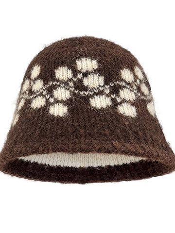 Cozy Fuzzy Patterned Bucket Hat