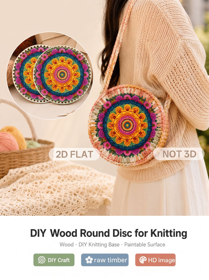 Floral Mandala Pattern Crochet Bag Base