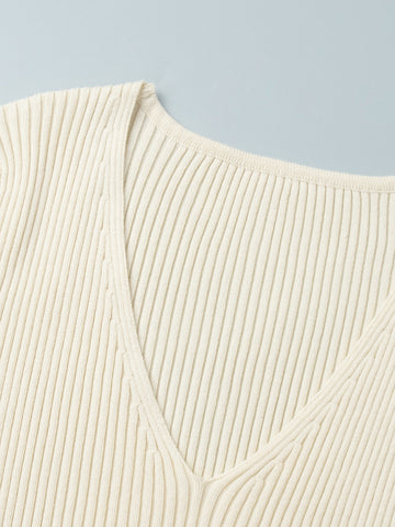 Slim Fit Ribbed Knit Maxi Dress