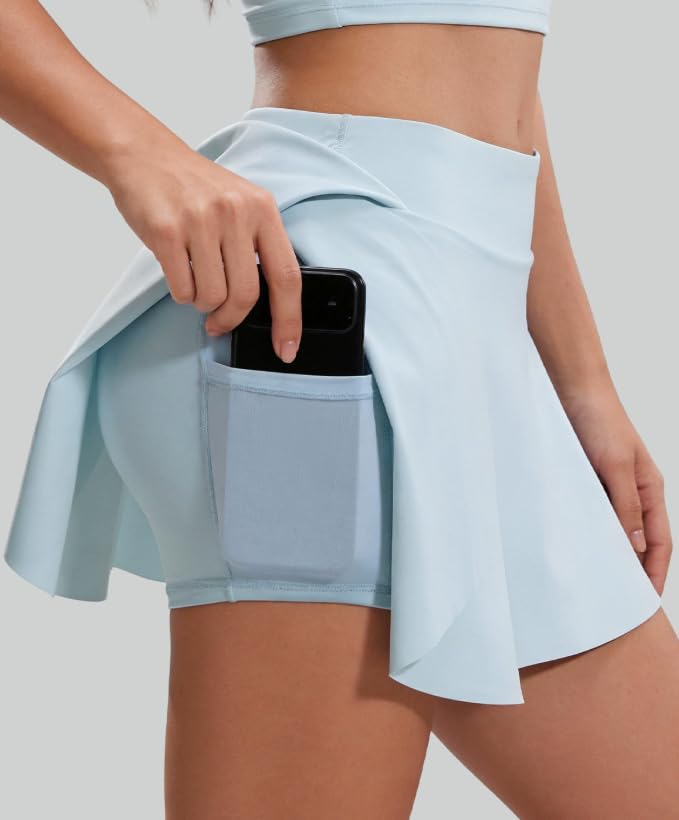 High Waisted Pockets Athletic Skort