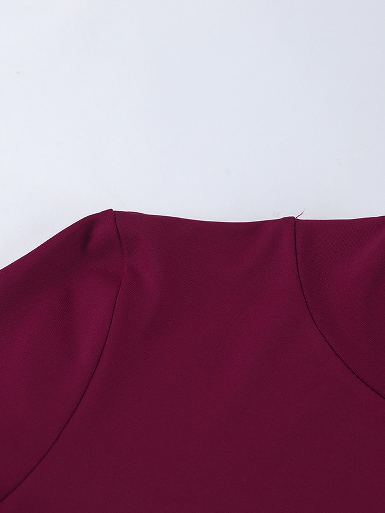Faux Fur Trim Mock Neck Dress