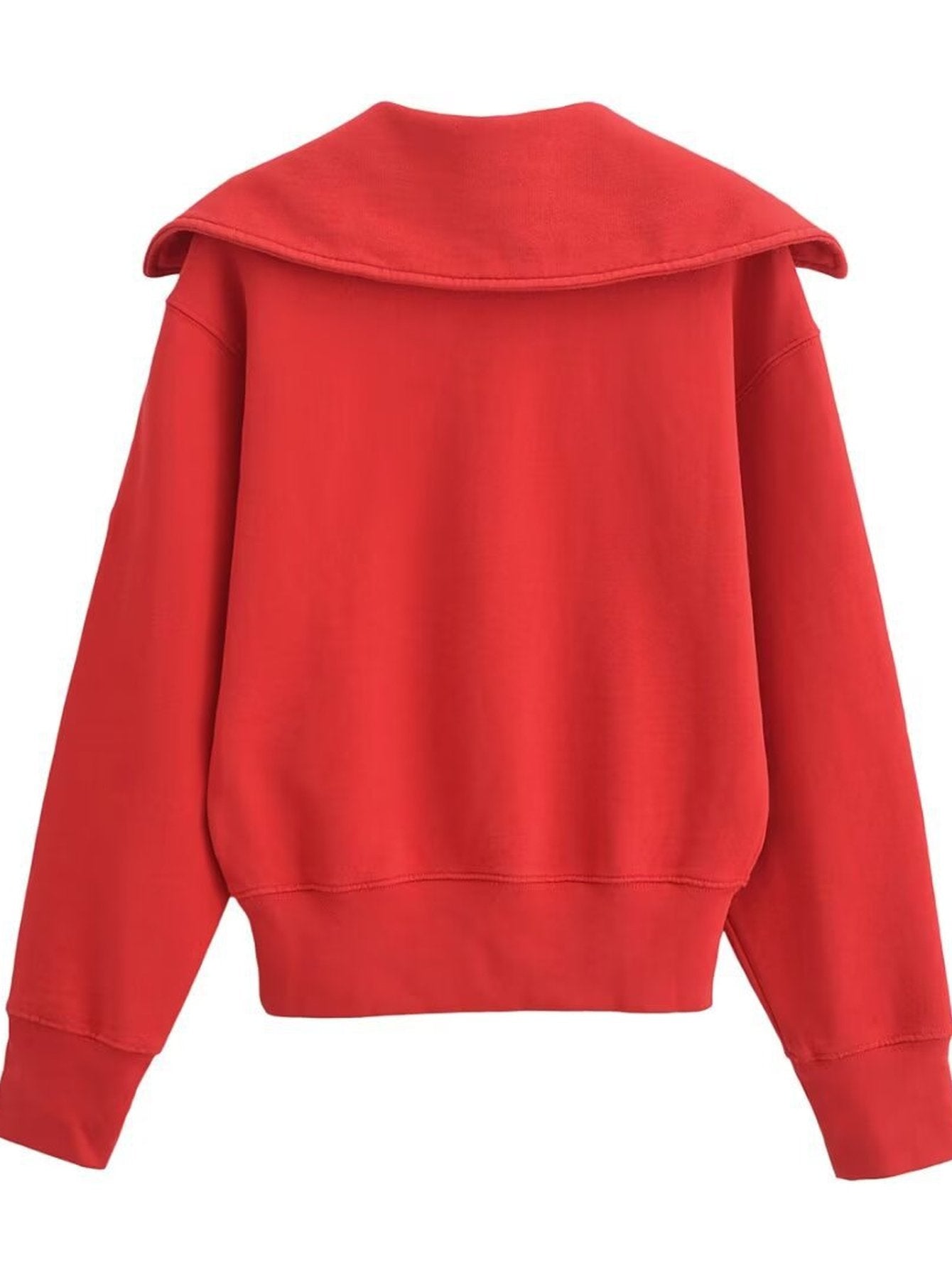 Oversized Collar V Neck Sweatshirt