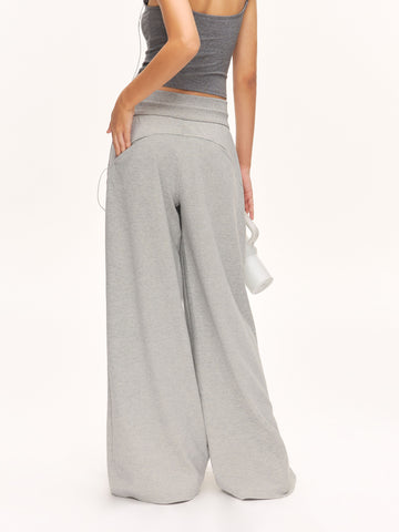 Low Rise Drawstring Wide Leg Pants