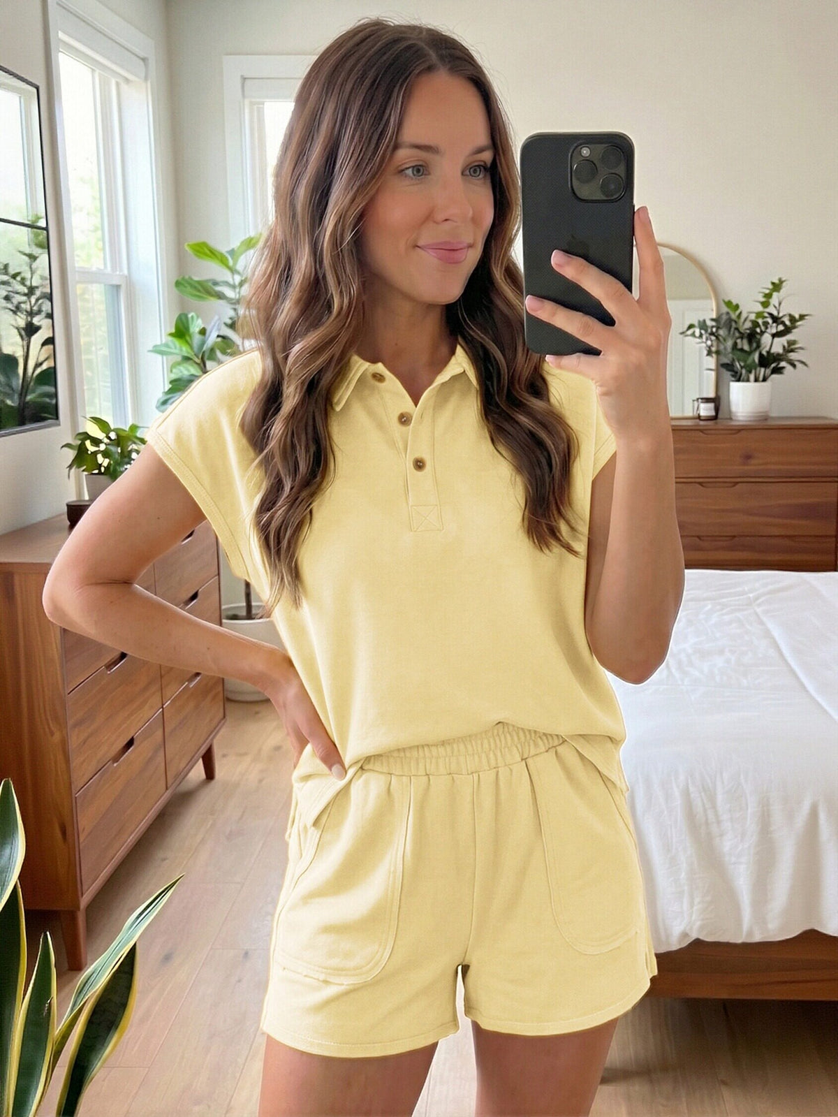 Comfy Casual Polo Short Set