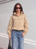 Oversized Quarter Zip Utility Sweatshirt